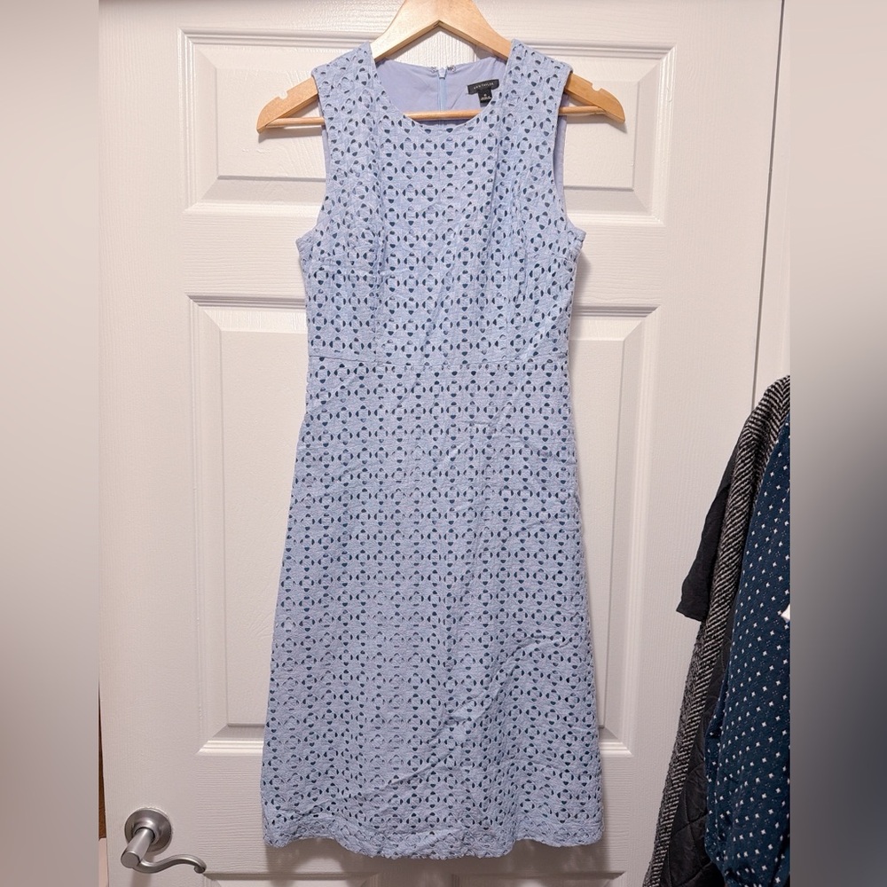 Ann Taylor Elegant Light Blue Lace Dress